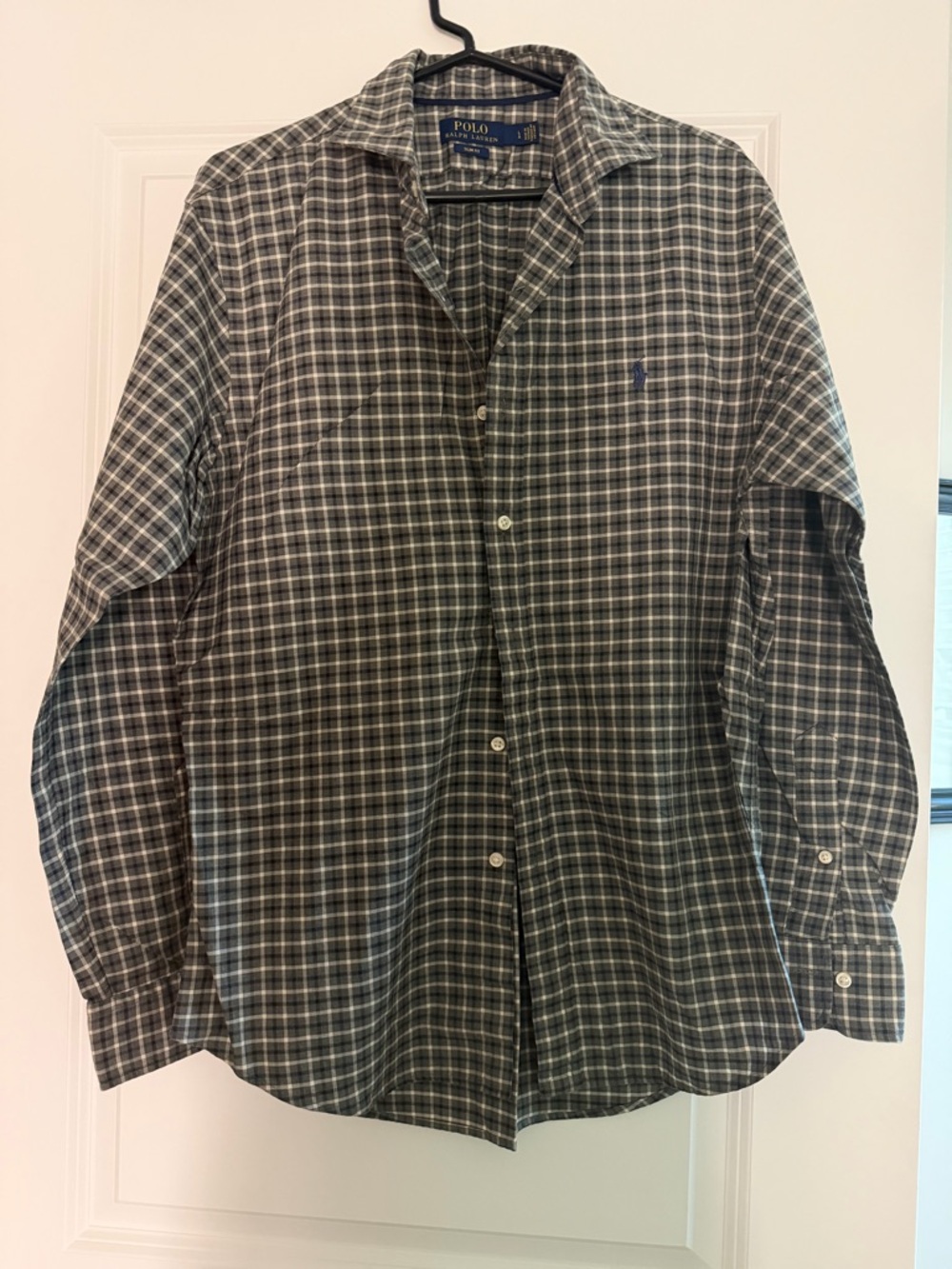 Polo by Ralph Lauren Men's Green & Blue Plaid Button-Down Shirt